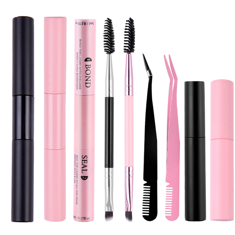 Waterproof Mascara Wand - Двусторонний клей-фиксатор для накладных ресниц, водостойкий,