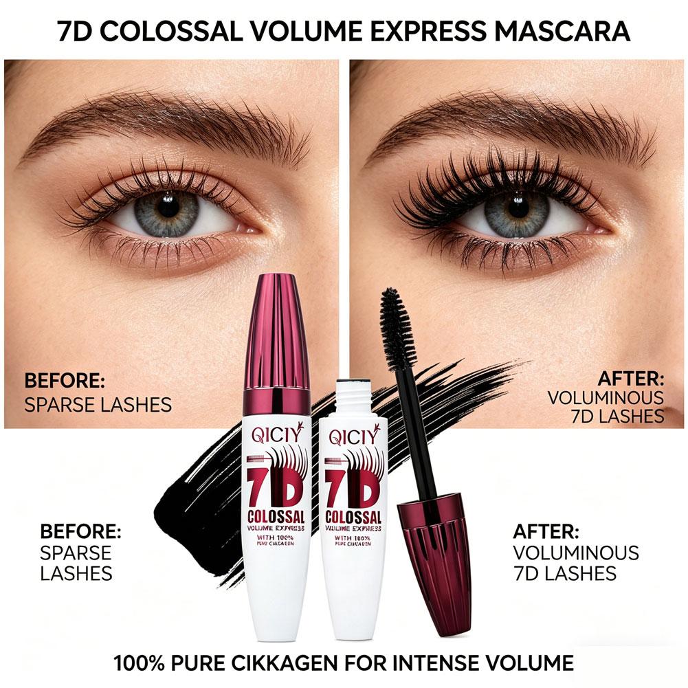 Waterproof Mascara Wand - Водостойкая тушь 7D для ресниц: стойкая,