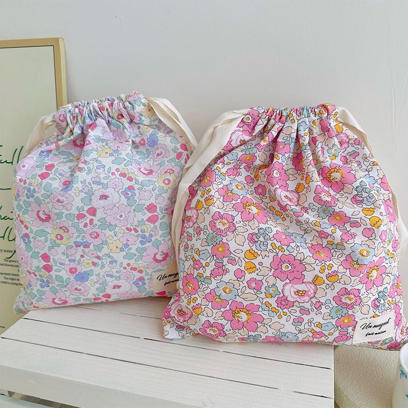 Beauty Preservation Makeup Bag - Хлопковая сумка-мешок ручной работы с цветочным