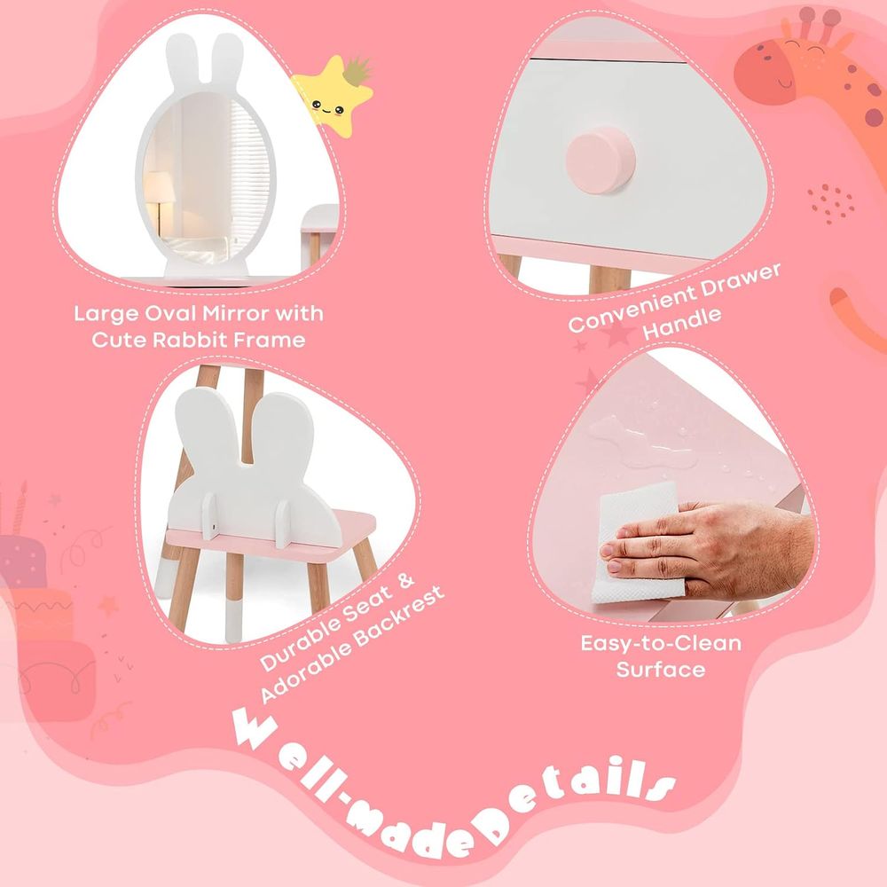Детский туалетный столик EY Ki – обзор и цена Beauty Makeup Set For Kids